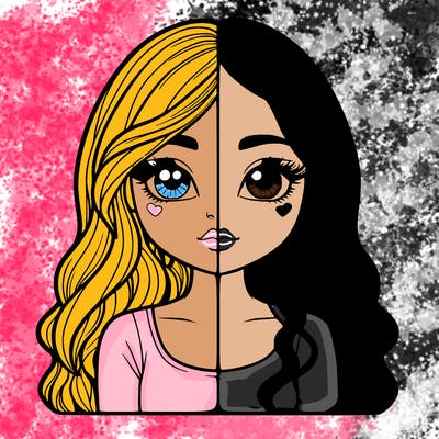 realistic girl split