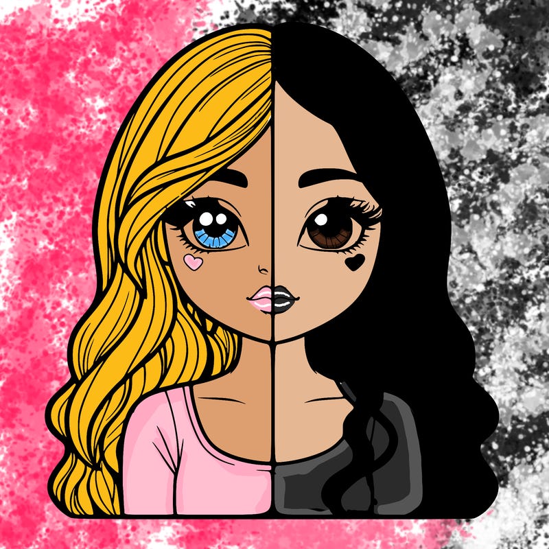 realistic girl split