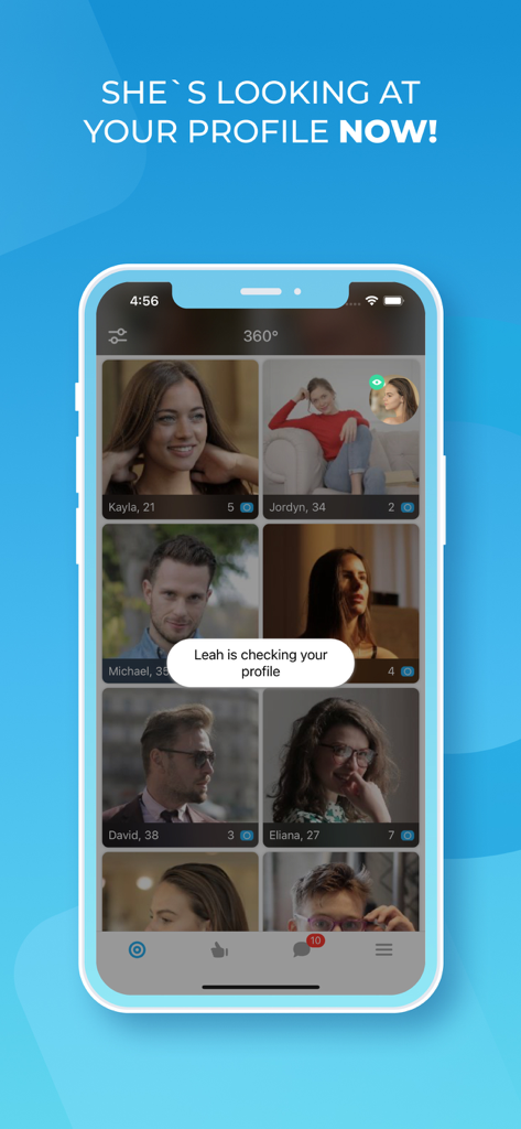 Fiix app screenshot showing a real time notification that a user is viewing your profile
