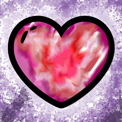 a blank heart
