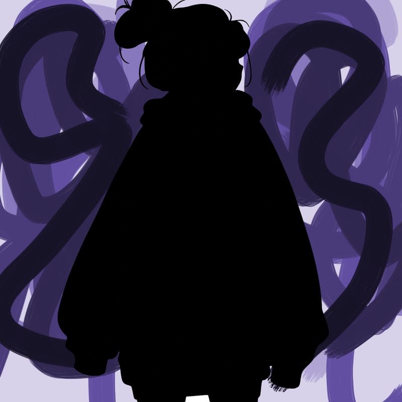 realistic girl with a oversized sweatshirt on and a bun