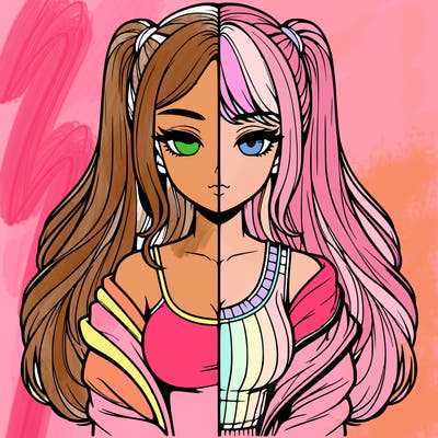 realistic girl split