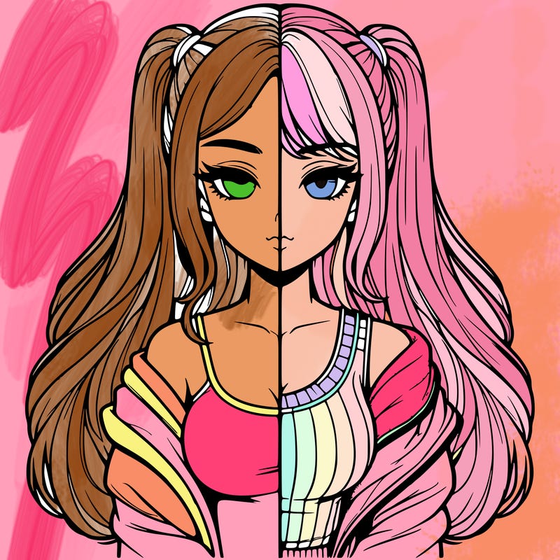 realistic girl split