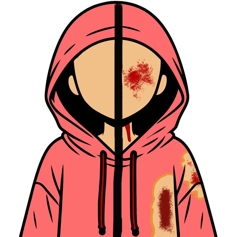 faceless girl in hoodie