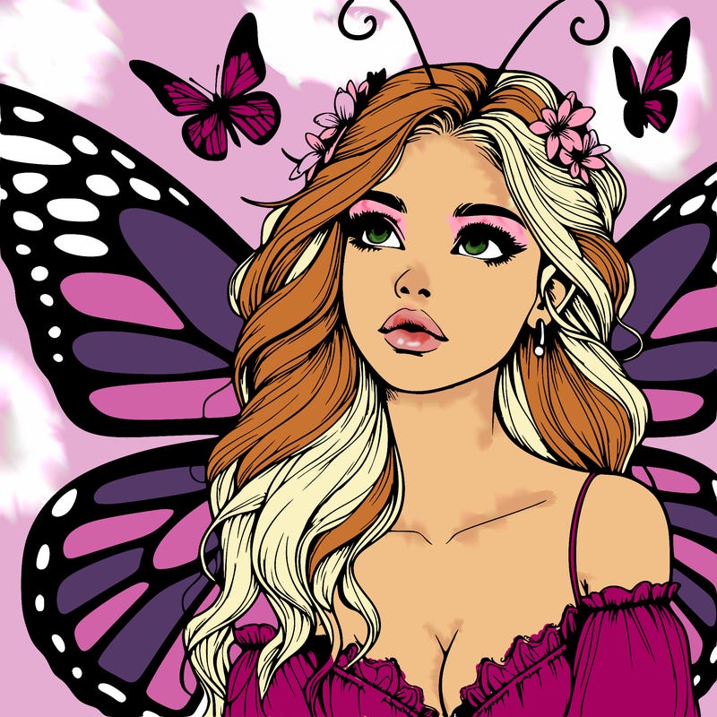 butterfly fairy realistic girl