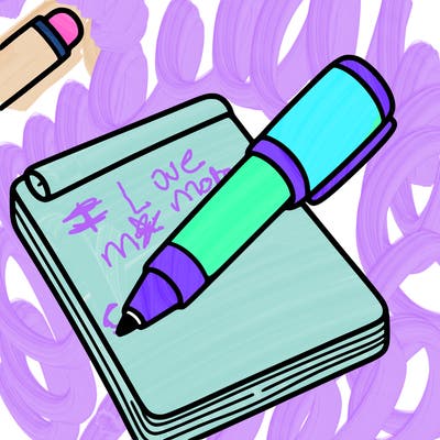 piece of paper with a pen