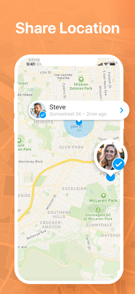 Familo App zeigt die Standorte von Familienmitgliedern auf einer Karte an
