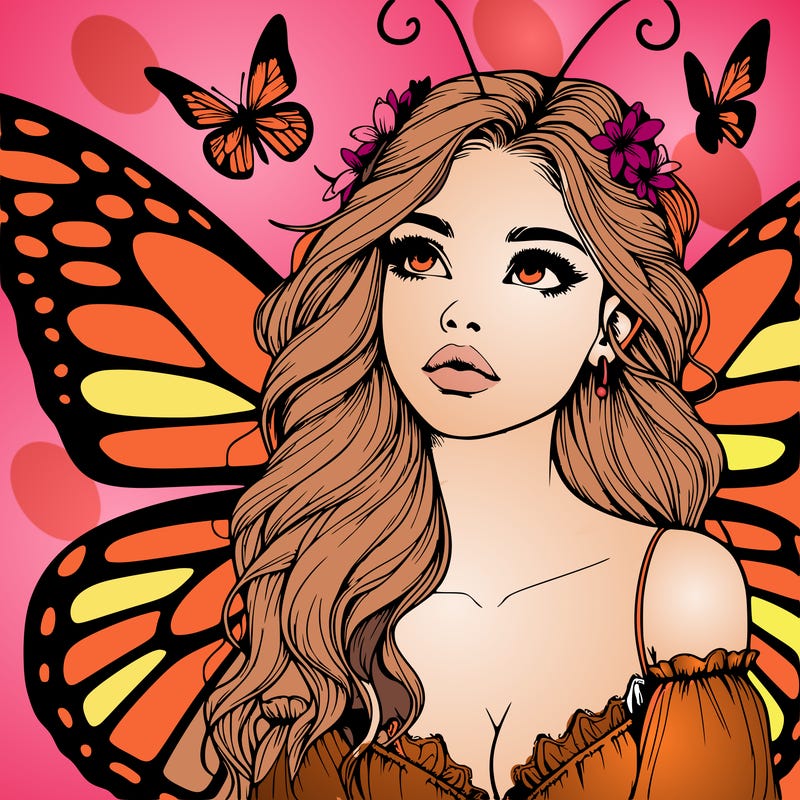 butterfly fairy realistic girl