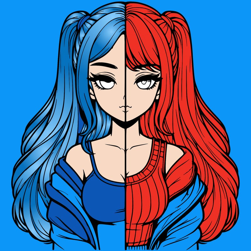 realistic girl split