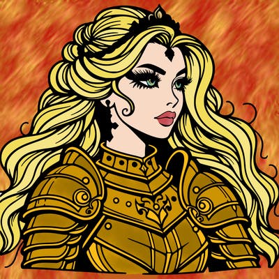 beautiful gothic female knight