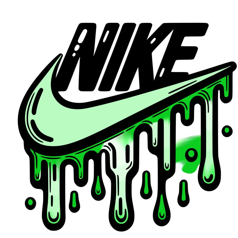 dripping nike logo