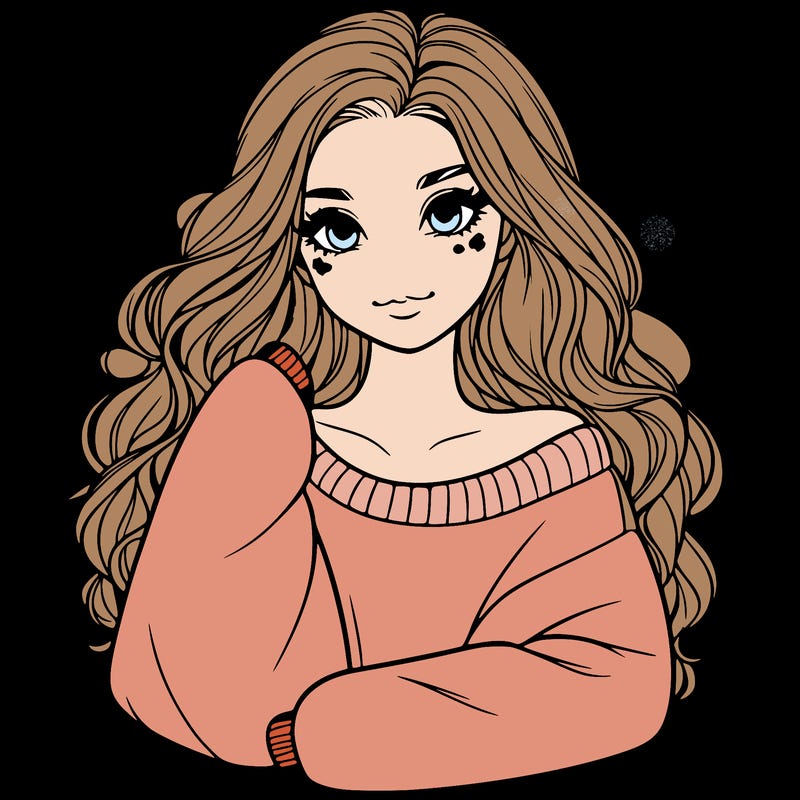 a beautiful girl in a big sweatshirt