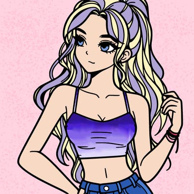 girl in crop top