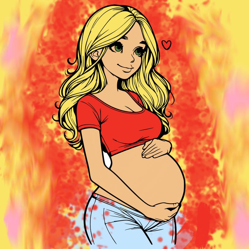 realistic pregnant girl