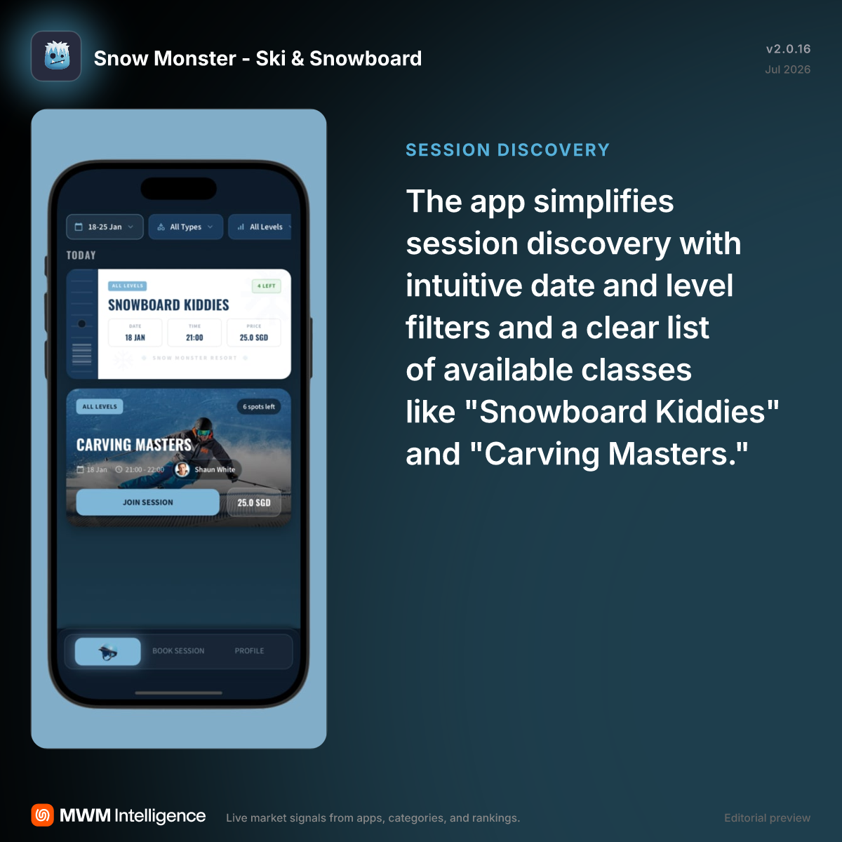 Snow Monster - Ski & Snowboard - Sports App | MWM