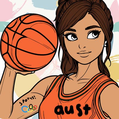 realistic basketball girl