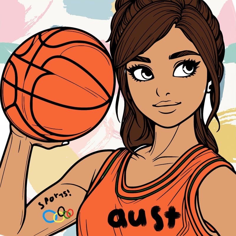 realistic basketball girl