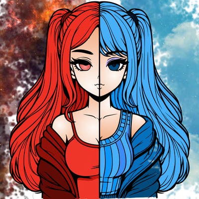 realistic girl split