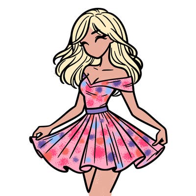 woman in skirt