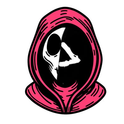 creepy person with face covered in a hood