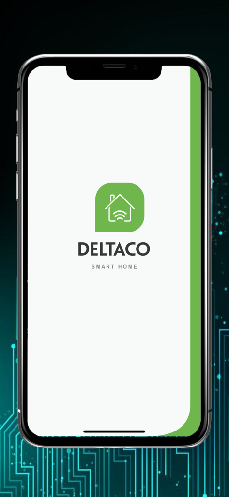 DELTACO SMART HOME - Schermata di avvio dell'app mobile Deltaco Smart Home