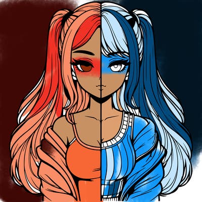 realistic girl split