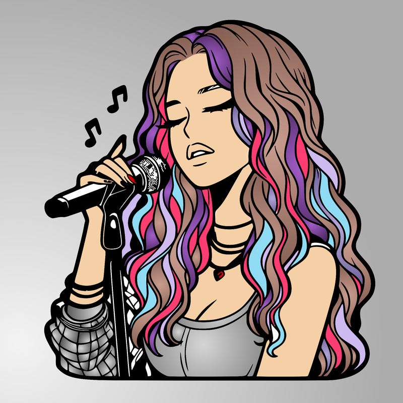 realistic female singer