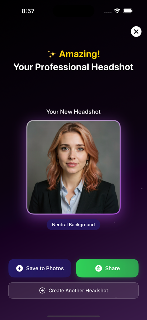 AI-generated professional headshot of a woman in a business suit