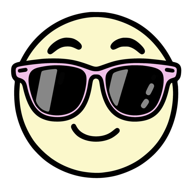 emoji with sunglasses