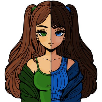 realistic girl split