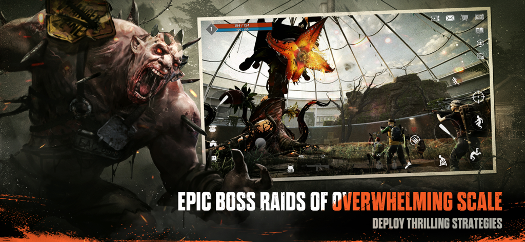 DARKEST DAYS - Supervivientes luchan contra un jefe mutante gigante en una incursión épica.