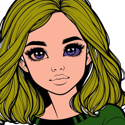 realistic girl whith cute eyes