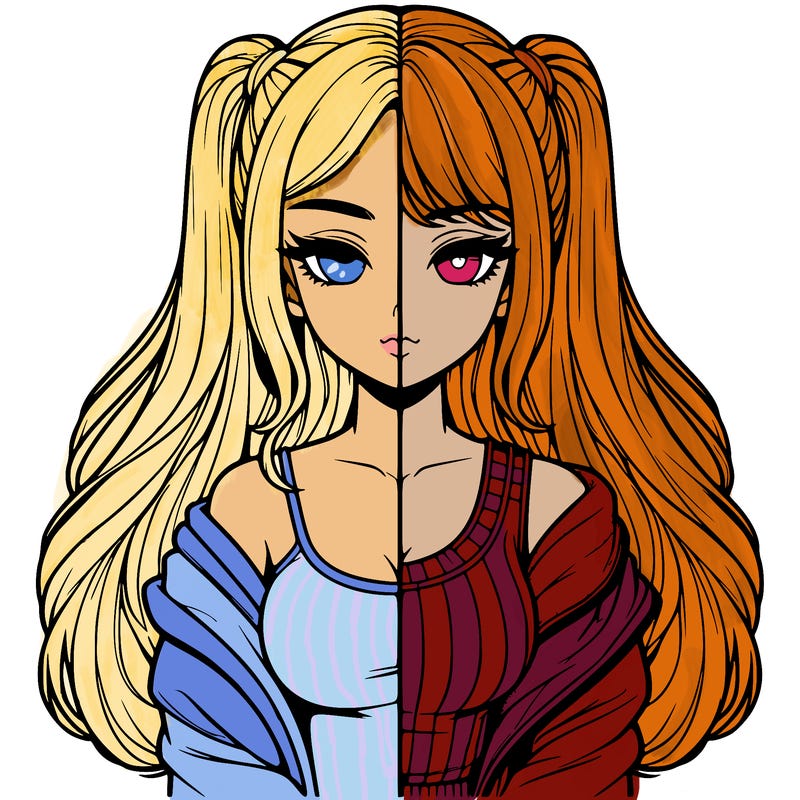 realistic girl split