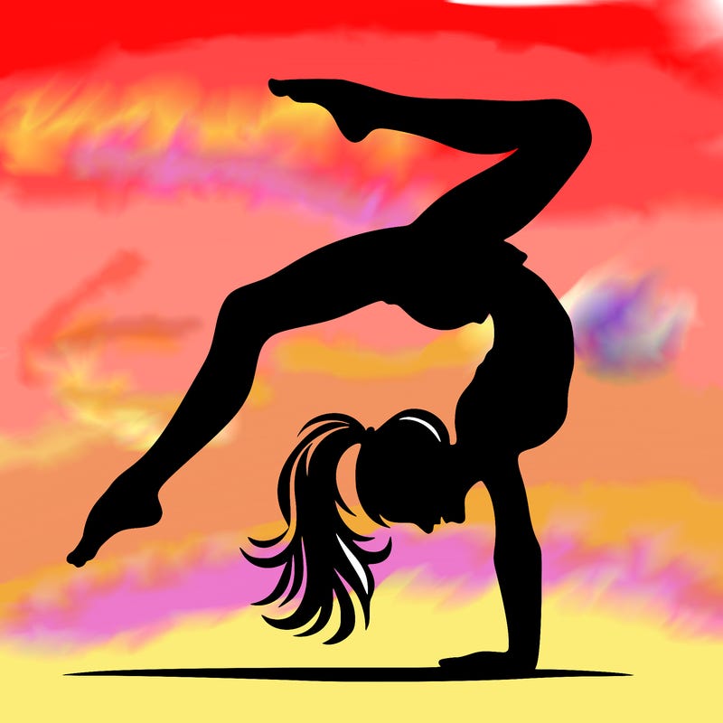 silhouette cartwheel women