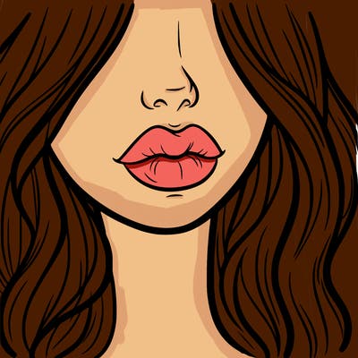 girl with lips