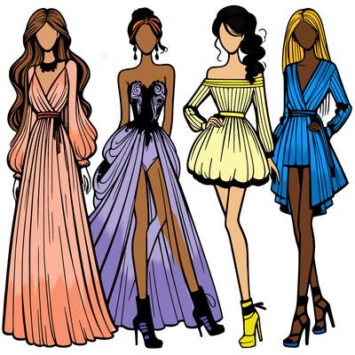 fashion models dresses