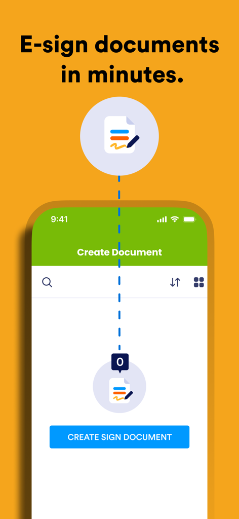 Jotform app interface for electronic document signatures