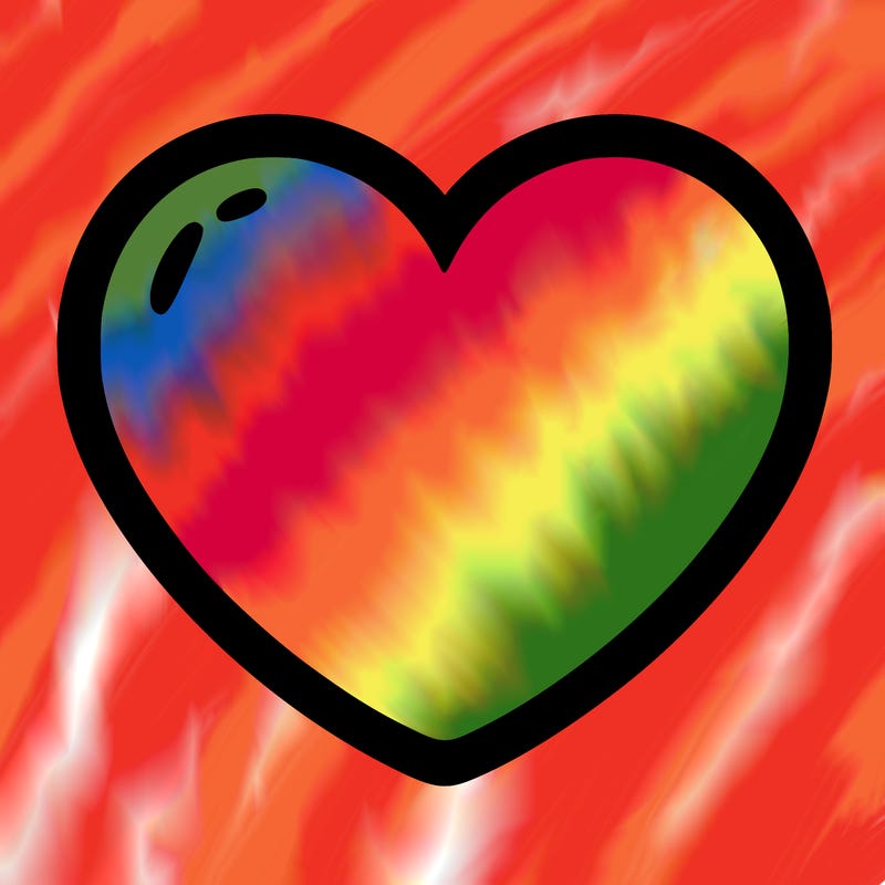 a blank heart
