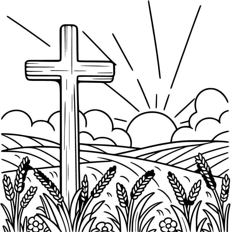 cross in a feild