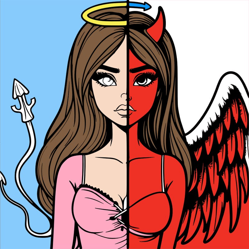 devil vs angel realistic girl