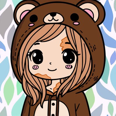 girl in a bear onesie