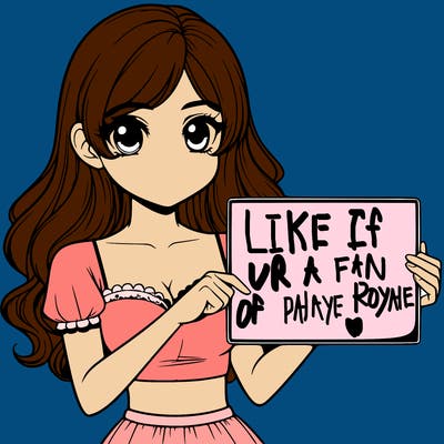 realistic pretty girl holding blank sign