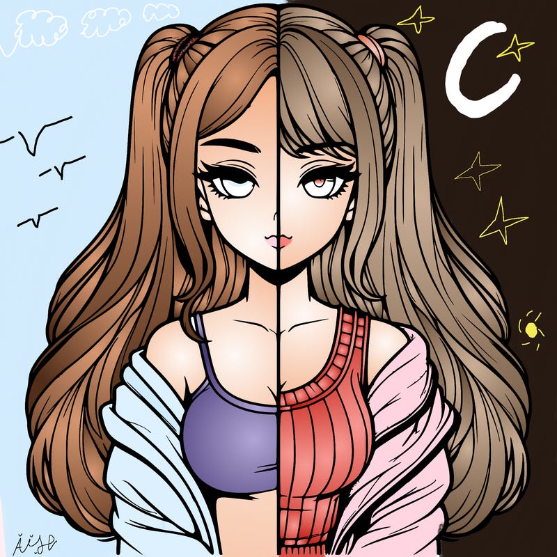 realistic girl split