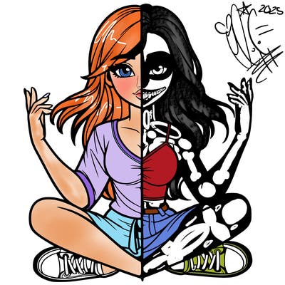 realistic girl split