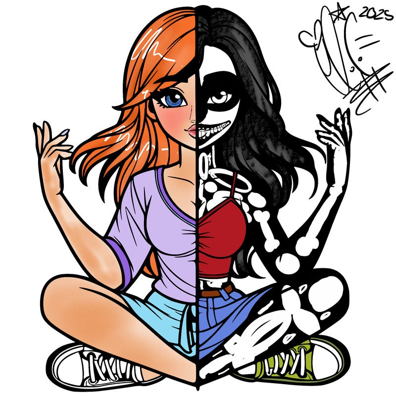 realistic girl split