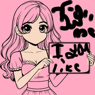 realistic pretty girl holding blank sign