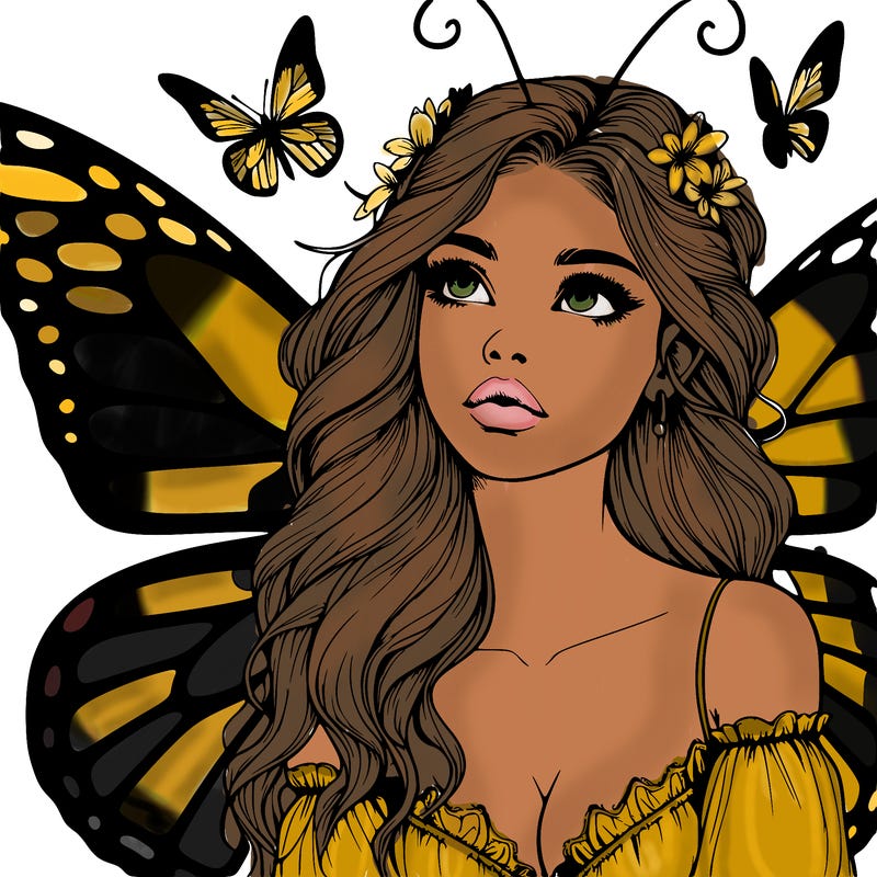 butterfly fairy realistic girl