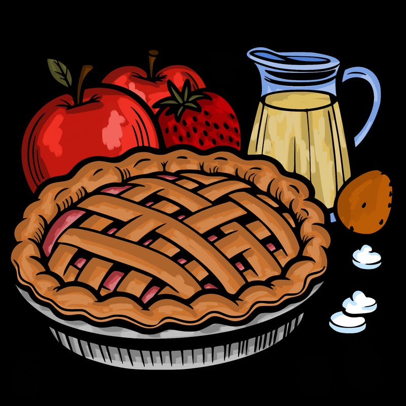 a pie of food
