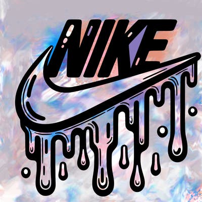 dripping nike logo