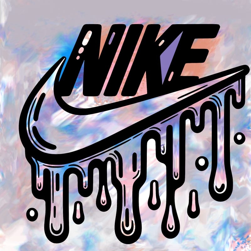dripping nike logo